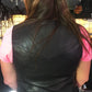 Women's Lace up side leather motorcycle vest