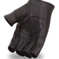 Black Fingerless Leather Gloves