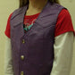 Purple Leather Kids Vest