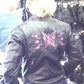 Hot pink butterfly leather jacket - Reflective