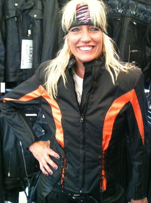 Women textile motorcycle jacket