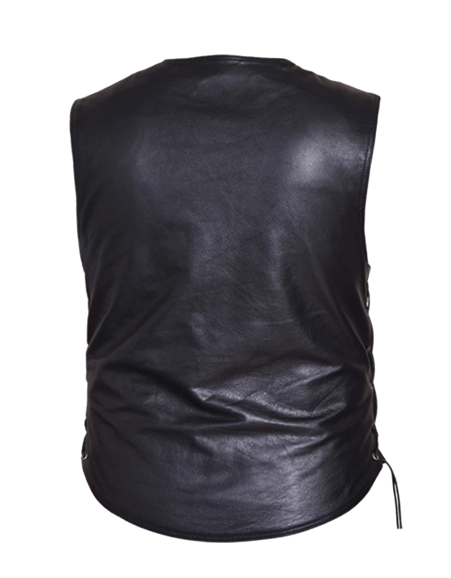 Men's Premium Leather Motorcycle Vest Dynamicleather