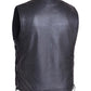 Tall Men's Premium Motorcycle Leather 10-Pocket Vest