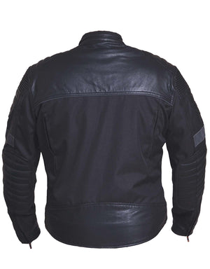 Men's Revolution Gear Leather/Nylon Motorcycle Jacket