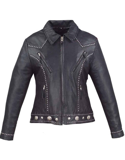 Ladies Premium Biker Western Motorcycle Jacket