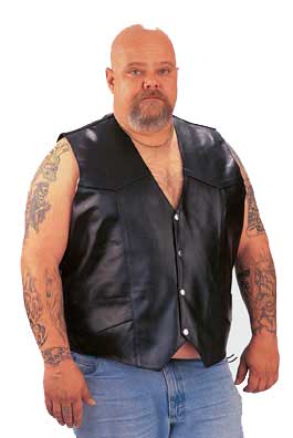 Tall leather vest - The Classic
