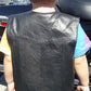 Kid's Unisex Classic Black Leather Motorcycle Western soft leather Vest