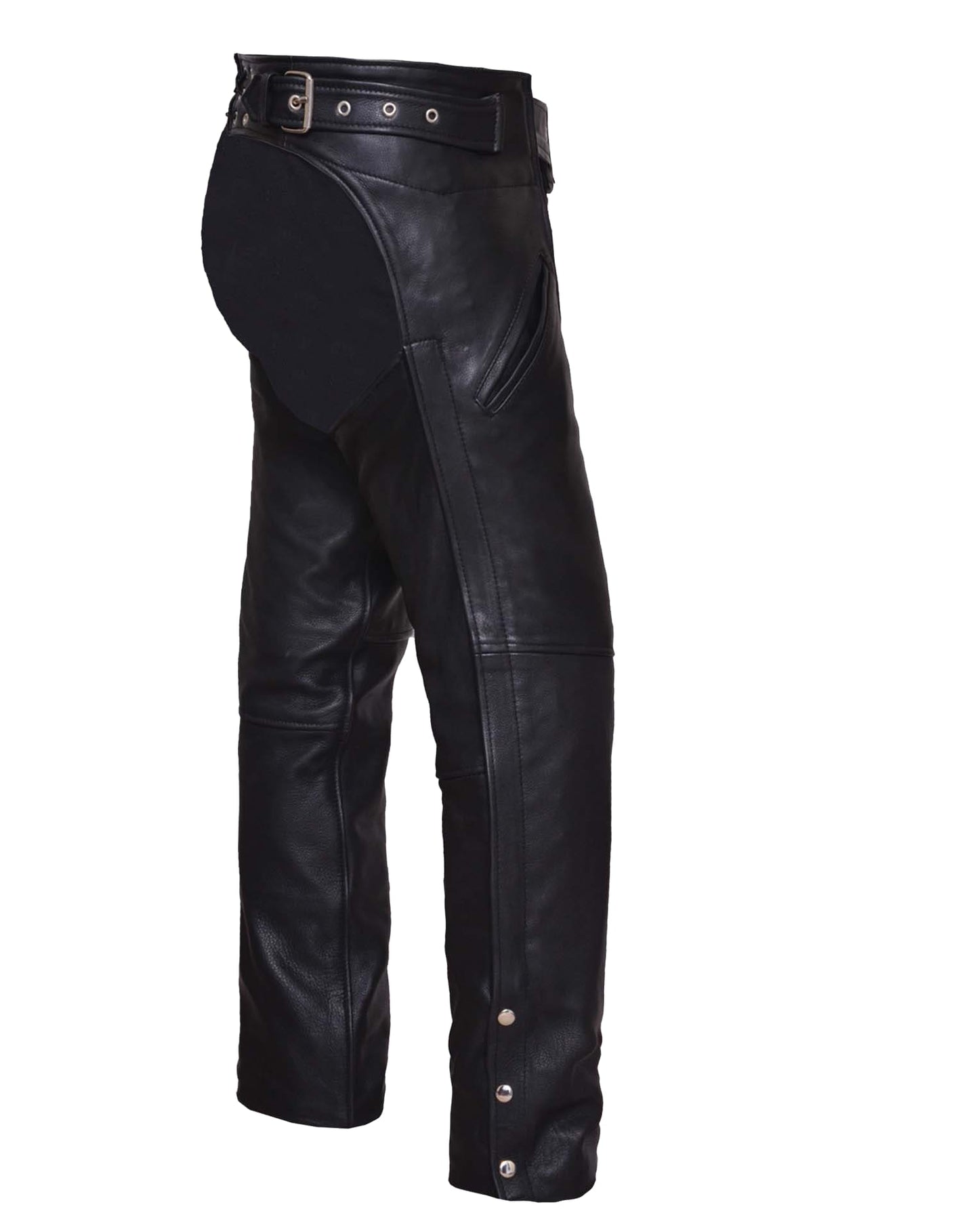 Unisex Ultra Leather Gun Holster Motorcycle Chaps