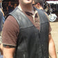 Classic leather motorcycle vest 10 pocket