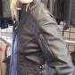Bombshell leather jacket - side buckle