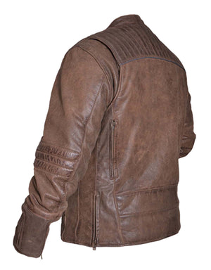 Men's Arizona Brown Premium Leather Motorcycle Jacket