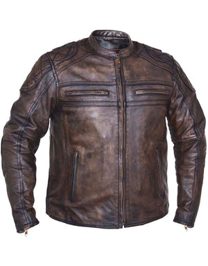 Men's Montana Brown Premium Leather Motorcycle Jacket