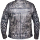 Men's Amarillo Gray Premium Leather Motorcycle Jacket