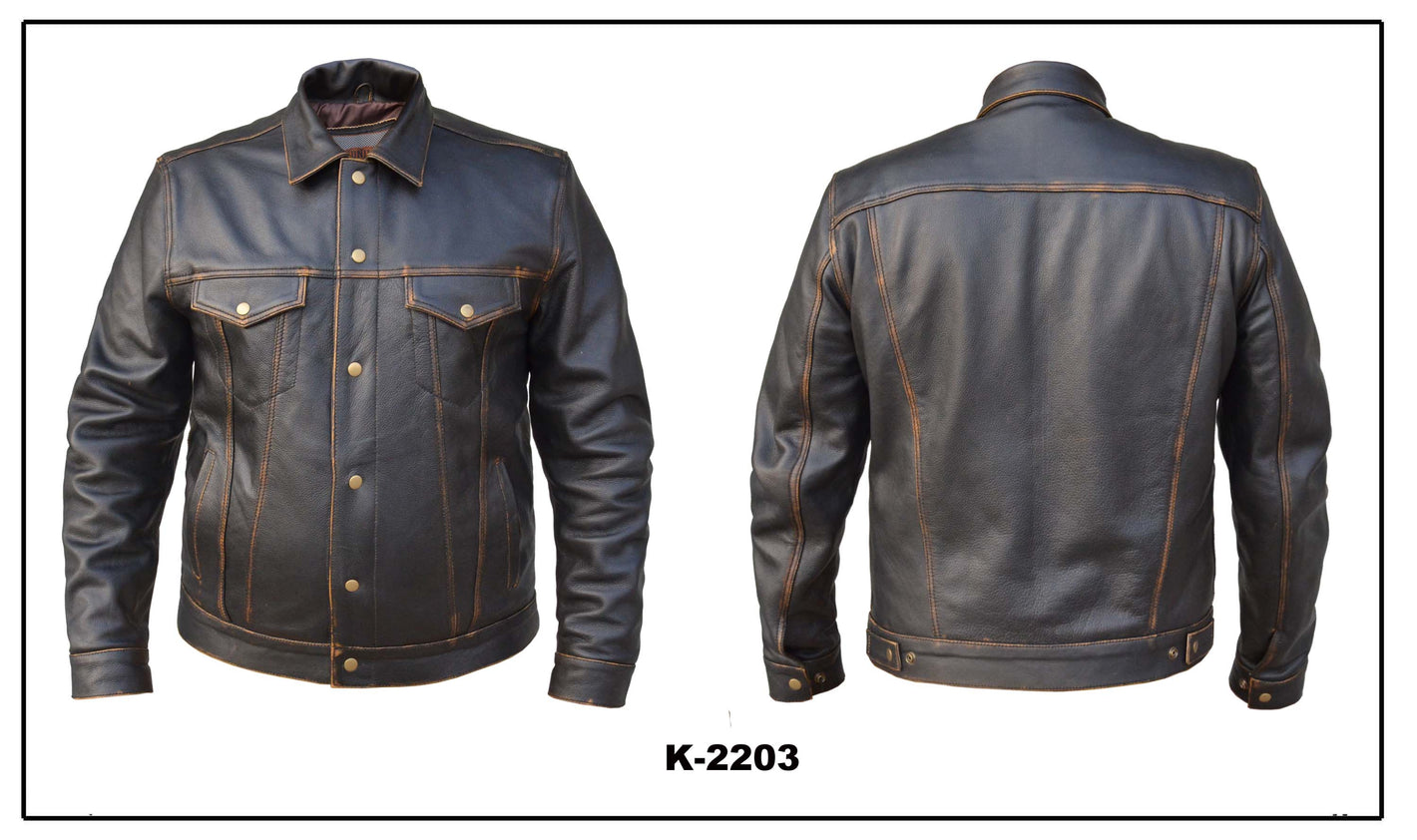 Men's Colorado Brown Ultra Motorcycle Shirt Jacket