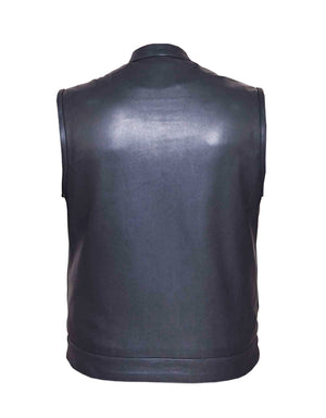 Men's Ultra SOA Style Collared Leather Club Vest