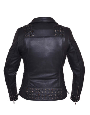 Ladies Derringer Lambskin Leather Jacket