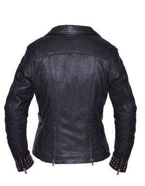 Ladies Derringer Lambskin Leather Jacket