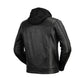 AXEL - MENS'S HOODED LEATHER JACKET