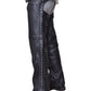 Ladies Premium Leather Studded Motorcycle Chaps