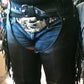 Hip tassel leather motorcycle chap
