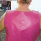Women hot pink bullet proof style leather Vest women biker club