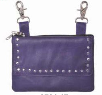 Ladies Clip on Bag with shoulder strap in Lambskin Leather
