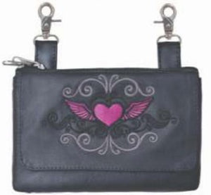 Ladies Clip on Bag with shoulder strap in Premium Cowhide