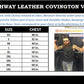 COVINGTON - Men Motorcycle Leather Vest - Gun Pocket, Side Lace, Single panel back, Buffalo Nickle Snaps