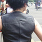 Women side stretch front snap leather vest