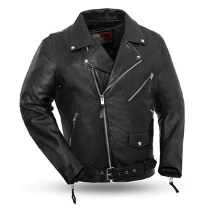 Authentic Highway Patrol Leather Jacket with silver Hardware