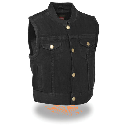 Kids Denim Club Style Snap Front Vest