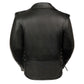 Ladies Full Length Side Lace Leather Police Jacket