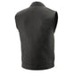 Men's Open Neck Snap/Zip Front Club Style Vest w/ External Gun Pocket