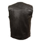 Men's Collarless Concealed Snap Club Vest