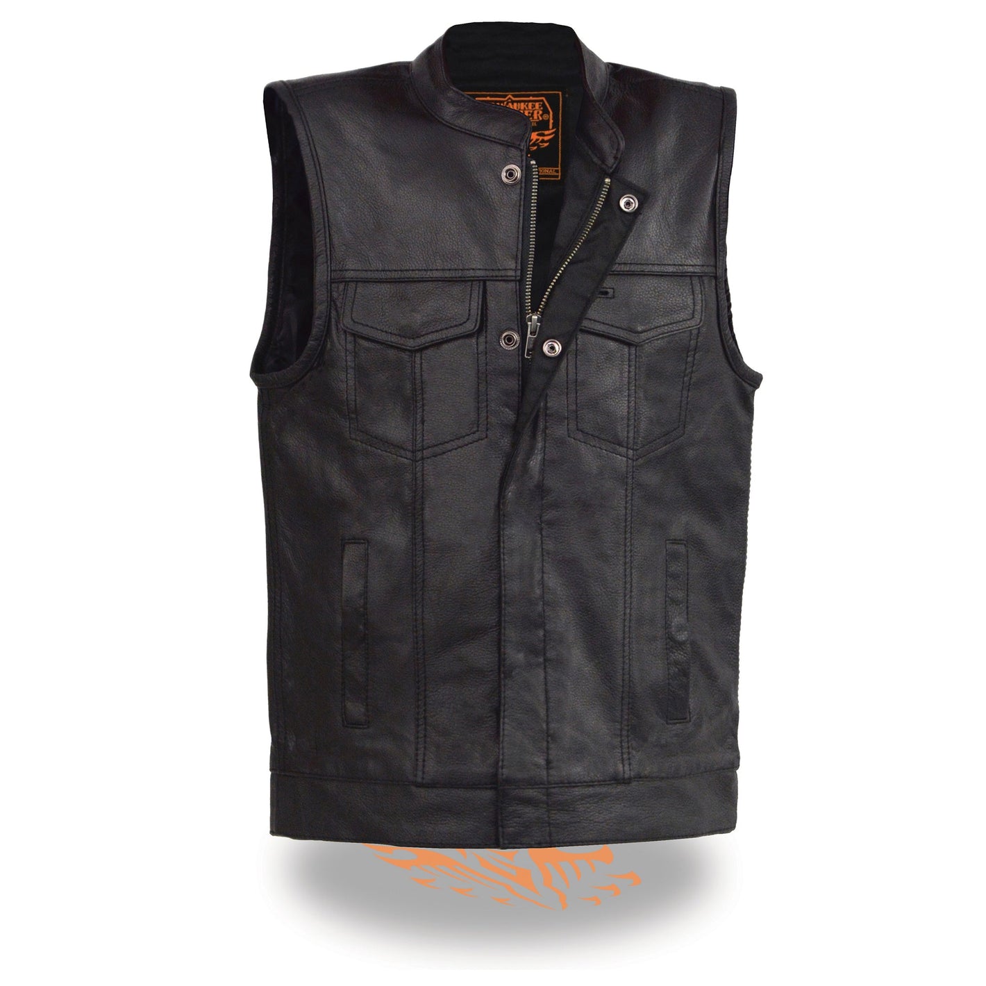 Youth Size Open Neck Snap/Zip Front Club Style Vest
