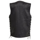 Youth Sized Snap Front Side Lace Leather Vest