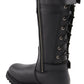 Women's 15" Calf Laced Leather Riding Boot W/ Side Zipper Entry