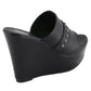 Women Open Toe Wedge W/ Rivet Detail