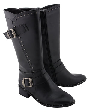 Women Studded Boot w/ Studded Outsole