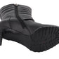 Women High Heel Boot w/ Zipper Accents