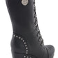 Women Lace Front Boot w/ Platform Wedge