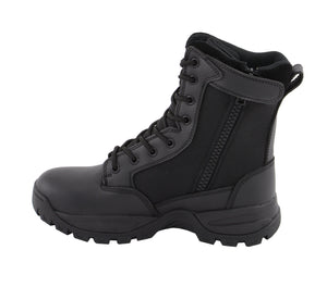 Women Leather Tactical Boot w/ Side Zipper