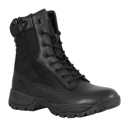 Men's 9" Leather Tactical Boot w/ Side Zipper