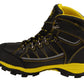 BAZALT-Men's Black & Yellow Water & Frost Proof Leather Boots W/ Composite Toe-BLK/YELLOW-7
