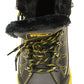 BAZALT-Men's Black & Yellow Water & Frost Proof Leather Boots w/ Faux Fur Lining-BLK/YELLOW-7