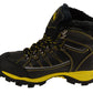 MBM9125ST-Men's Black & Yellow Water & Frost Proof Leather Boots w/ Faux Fur Lining & Composite Toe
