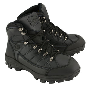 BAZALT-MBM9128-Men's Black Water & Frost Proof Leather Boots-BLK-7