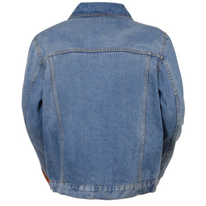Men's Classic Denim Jean Pocket Jacket w/ Gun Pockets