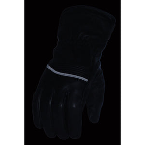 Men's Waterproof Gauntlet Glove w/ Flex Knuckle & Reflective Trim - Touch Screen Fingers