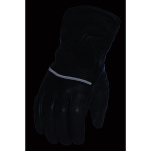 Men's Waterproof Gauntlet Glove w/ Flex Knuckle & Reflective Trim Touch Screen Fingers